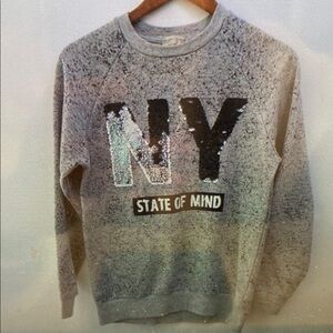 Gray NY State of Mind Kids Sweatshirt